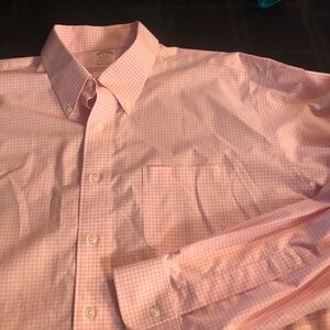 BROOKS BROTHERS Madison Non Iron Stretch Supima Mens Shirt 18-38 Pink Gingham